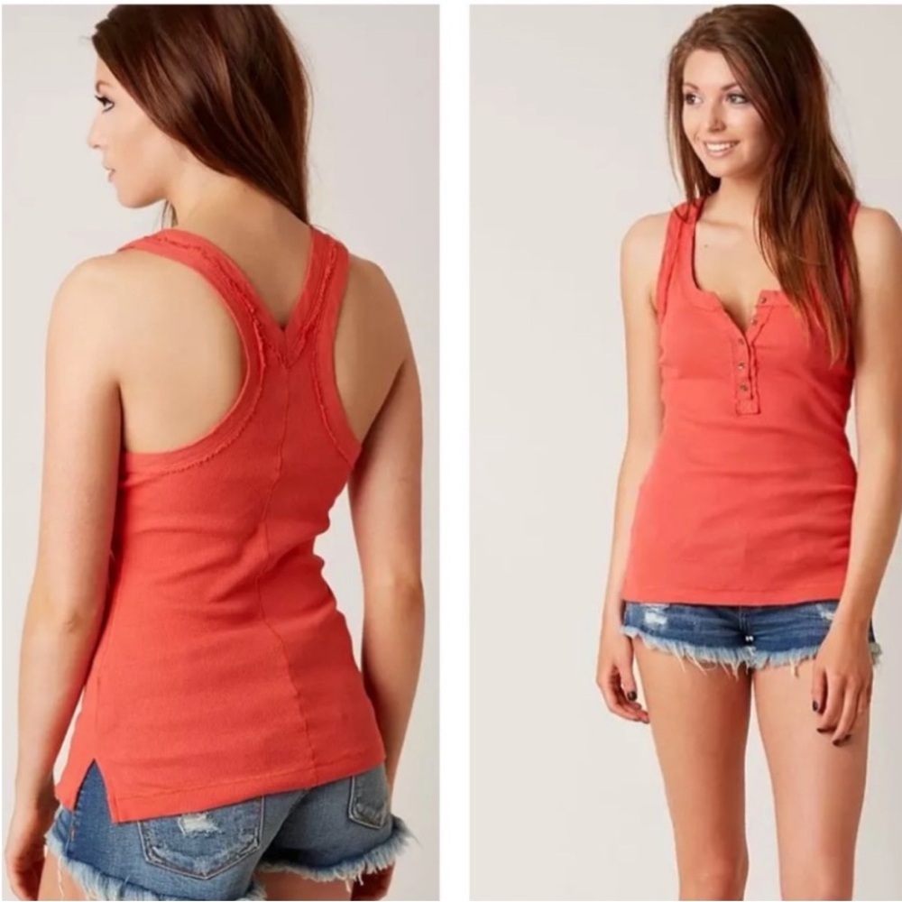 Free People We The Free Ribbed Time Out Henley Tank Top